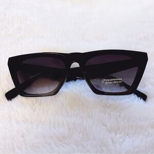 Lucy Black Sleek Square Frame Sunglasses